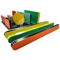 3 couches Double Couleur 15mm HDPE Feuille Sandwich MATT Finish CNC Extrude Orange Peel Texture Core Board