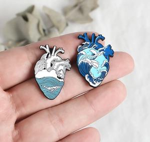 ขายส่งซอฟท์โลหะอวัยวะหัวใจเคลือบ Pins แพทย์พยาบาลหัวใจปกขา - Product Image 5