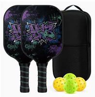 Raquettes de pickleball en fibre de carbone de haute qualité fabriquées en Chine, accessoires de pickleball écologiques