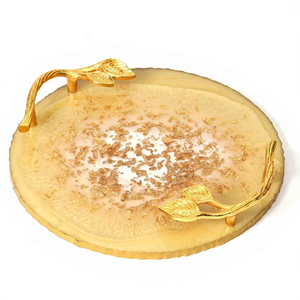 Bandeja de Resina de Forma Ovalada, Precio por Cantidad al por Mayor, Bandeja de Servicio de Resina Hecha a Mano, Bandejas Decorativas para Servir Comida en Restaurantes, Hoteles y Hogares - Product Image 1