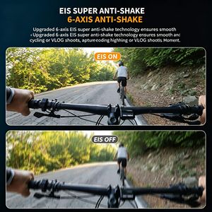 Caméra Sportive WiFi Étanche 6K 30m Double Écran Anti-Tremblement pour Enregistrement <span class=keywords><strong>Casque</strong></span> Moto Grand Angle 170° Intégrée 128 Go - Product Image 5