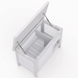 Perrera de madera aislada para perros con cortina de <span class=keywords><strong>PVC</strong></span> y piso extraíble para una fácil limpieza de la casa al aire libre para perros - Product Image 5