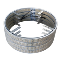 Vente en gros de feux de roue de voiture de haute qualité 12V, 10 rangées intérieures, 5 rangées extérieures, blanc pur, accessoires d'éclairage automobile