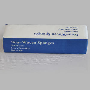 قطع إسفنج من غشاء العنق الجراحي، عبوات مربعة، قطع غشاء عرق غير منسوجة طبي غير معقم، قطع غشاء عرق غير معقم 4x4 10x10 2x2 - Product Image 5