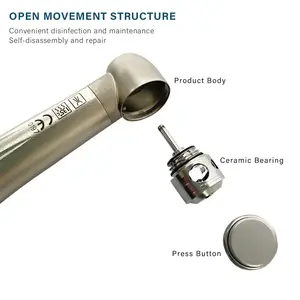 Dental 4 Wasserspray 4 Anti-Rückzug-Design Dental Hochgeschwindigkeits-Handstück-Luftturbine Standarddruck 2/4Loch