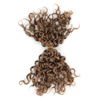 Precio de fábrica al por mayor SDD Raw Indian Boho Hair 18 "Boho trenzas cabello humano rizado profundo rizado cabello humano a granel para trenzar