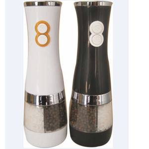 Moulin à poivre électrique 2-en-1 Spice Master, alimenté par piles, lame en acier inoxydable, boîtier en plastique, commande par bouton-poussoir, cuisine - Product Image 2