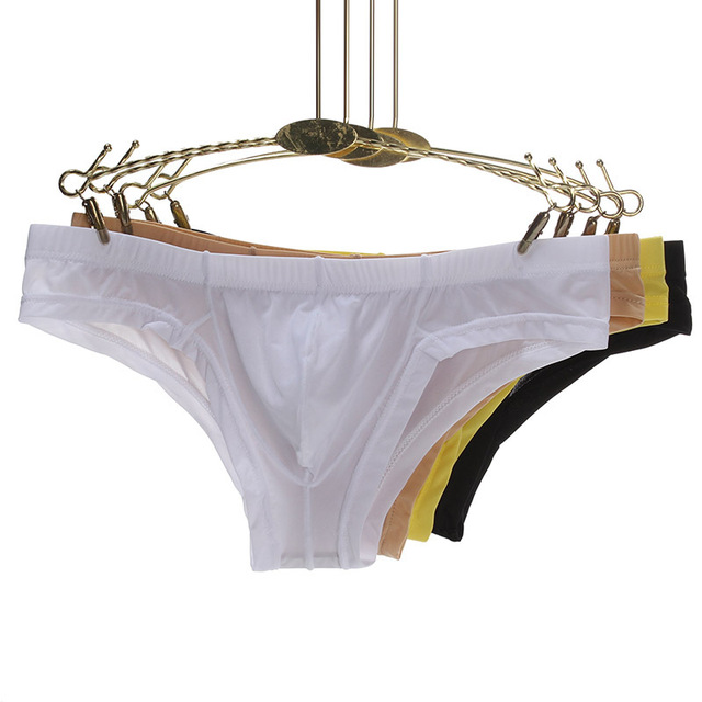 Men Ice Silk Seamless Brief Underwear Low Rise Multicolor Pack Breathable Smooth Ultra Thin Male Intimate Underwear Set