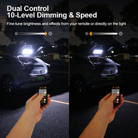 Kit de barre lumineuse extérieure à dimmable pour camping-car, éclairage portable tout-en-un étanche Ip67, tente de camping et remorque