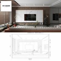 Servicio de Dibujo y Renderizado 3D de Diseño de Interiores de Restaurantes Modernos