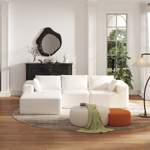 Hiện Đại Tufted Modular Vải Nén Cắt Sofa Đặt L-Hình Góc Đơn Vị Cho Khách Sạn Biệt Thự Căn Hộ Phòng Khách Sử Dụng - Product Image 1