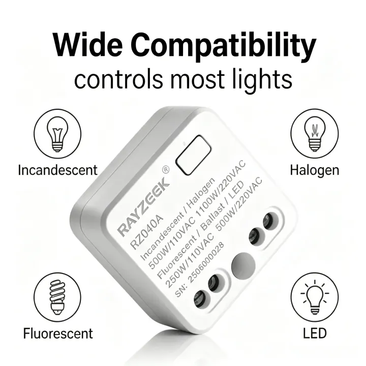 Portable Wireless Remote Switch – Stick-On No-Wiring Manual Switch for Extra Rooms - View 3