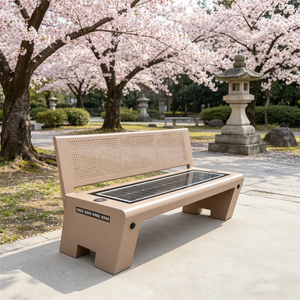 Panca <span class=keywords><strong>da</strong></span> Parcheggio Intelligente con Ricarica Solare Wireless, Illuminazione LED e Riproduzione Bluetooth - Product Image 6