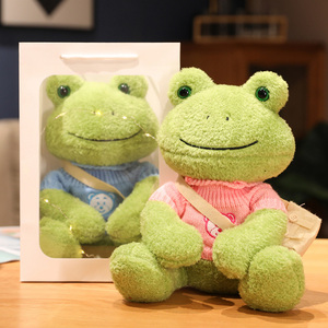 Stuffed Plush Toy Cute Green <strong>Frog</strong> Plush Doll Creative <strong>Frog</strong> Toys Super Soft <strong>Frog</strong> Animal Custom Eco-friendly Unisex PT 1pc/pp <strong>Bag</strong> - Product Image 6