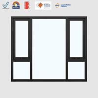 Ventana de aluminio con doble acristalamiento y rotura de puente térmico AS2047 de 2 mm, con mosquitera, a prueba de viento y aislada, para balcón.
