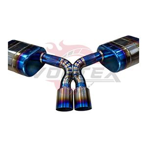 Système d'échappement arrière Vortex en titane soudé sur mesure avec soupapes pour Porsche Cayman Boxster 981 2.7 3.4 2008-2015 avec doubles embouts d'échappement centraux - Product Image 6