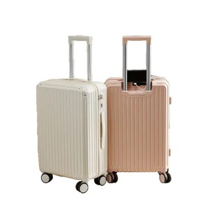 Valise légère personnalisée 20 pouces avec poche zippée, roulettes universelles, pour voyages d'affaires, unisexe, couleur unie - Product Image 1