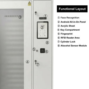 150 Système de gestion et de contrôle intelligent électronique pour armoire à clés sécurisée, avec reconnaissance d'empreintes digitales et faciale, pour véhicules et espaces professionnels - Product Image 2