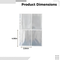 Pages de rangement pour photos en PP transparent, 100 paquets pour usage domestique