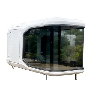 Kapsul ruang angkasa tempat tidur rumah Hotel kabin Modular wadah ruang kapsul kecil dengan dapur dan kamar mandi prefabrikasi