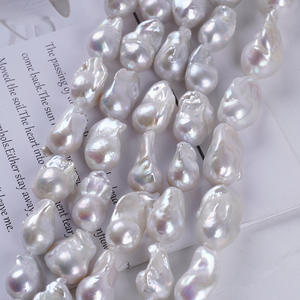 Perles de Zhuji en gros, 14-17 mm, blanches, naturelles, d'eau douce, Baoluo, grandes, de forme irrégulière, semi-finies, pour collier DIY - Product Image 2