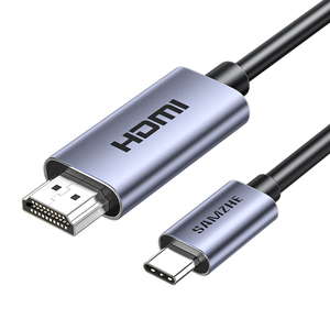 SAMZHE 4K60Hz/2K144Hz Type-C ถึง <span class=keywords><strong>HDMI</strong></span> <span class=keywords><strong>สาย</strong></span>เคเบิลทันเดอร์โบลท์ 4/5 ตัวแปลงอะแดปเตอร์ USB-C สำหรับไอโฟน แมคบุค ไอแพดโปรเจคเตอร์แอนดรอยด์ - Product Image 1