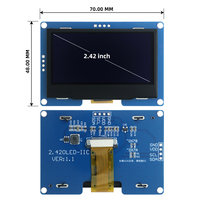 Módulo de Pantalla OLED Goldenmorning de 2.42 Pulgadas, Conector de Montaje de 4 Pines, Interfaz I2C, Blanco, SSD1309 128x64, Fabricante Original