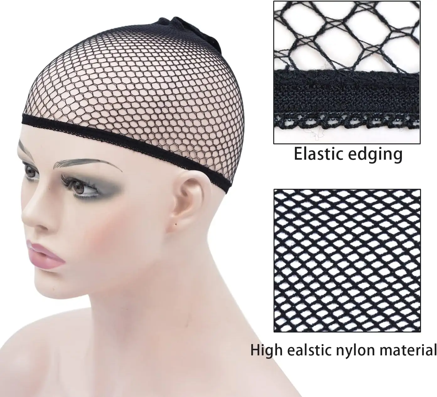 Vendita calda elastico regolabile in rete parrucca Caps Net Liner tessitura parrucca Cap per fare parrucche cupola Cap per le donne