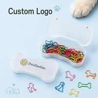 Marque-pages en forme d'os pour chiens et chats, pinces métalliques pour l'école, la maison, le bureau, l'industrie animale et l'activation de marque