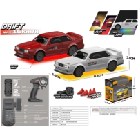 Mini voiture de drift RC semi-proporcionnelle 4x4 à l'échelle 1/43 avec lumières LED avant et arrière, éclairage RGB sous le châssis, voiture de course RC
