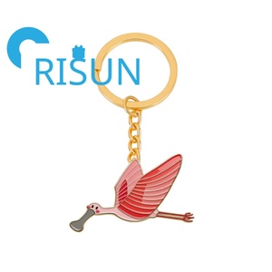 Llavero de Metal Esmaltado con Diseño 3D de Ave Marina, Espejuelo Rojo Americano, Regalo para Amantes de <span class=keywords><strong>las</strong></span> Aves, Venta al Por Mayor Personalizada - Product Image 5