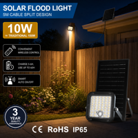 Projecteur solaire LEAD avec indice d'étanchéité IP65, ignifuge V0, garantie de 3 ans pour jardin et terrasse, 16 ans d'expérience en fabrication d'éclairage solaire OEM