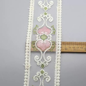 9cm chiều rộng thêu ren vải phong cách Pháp lưới ren TRIM cho dân tộc quần áo & phụ kiện - Product Image 4