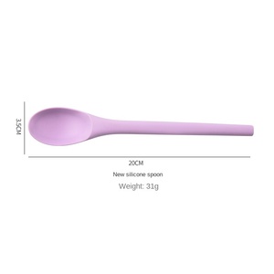 Aishang AS8131 New Silicone Anti-fall Household Food Stirrer Small Dessert Spoon From China - Product Image 3