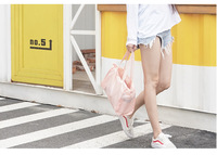 Sac à main de rangement pliable avec Logo personnalisé, sac à dos léger en Polyester pour voyage en plein air, vente en gros