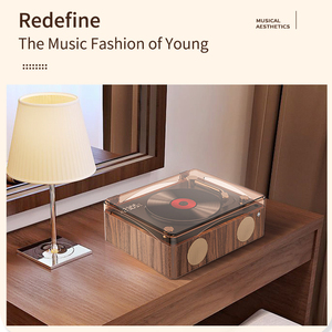 Xách Tay Máy nghe nhạc <span class=keywords><strong>CD</strong></span> với không dây FM radio & LCD hiển thị hỗ trợ USB TF thẻ & bằng gỗ cdfor On-The-Go giải trí - Product Image 2