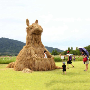 Grand Festival des Artisanats Série Naturelle : Décorations de Jardin Personnalisables en Paille, Style Champêtre, Animaux de Dessin Animé Effeuilleurs - Product Image 1