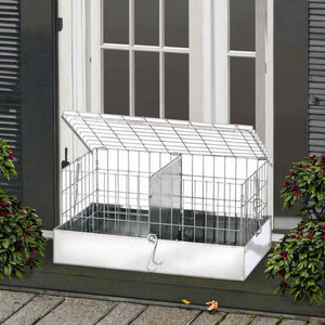 Jaula <span class=keywords><strong>de</strong></span> transporte <span class=keywords><strong>de</strong></span> mascotas <span class=keywords><strong>de</strong></span> metal plegable con variante <span class=keywords><strong>de</strong></span> compartimento separado Jaula <span class=keywords><strong>de</strong></span> transporte <span class=keywords><strong>de</strong></span> animales pequeños Portador <span class=keywords><strong>de</strong></span> criaturas para viajes - Product Image 2