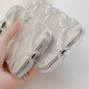 เคส iPhone 11 ขนาด 6.1 นิ้ว ลายเลเซอร์วิบวับ รูปหัวใจสีรุ้ง น่ารัก ออกแบบมาสำหรับ iPhone 13 Pro ผู้หญิง สาวๆ - Product Image 5