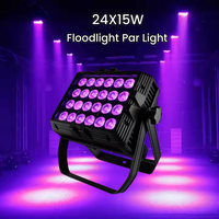 Luz LED Par Profesional de Fábrica 24X15W RGBWA UV 6en1 IP65 Impermeable DMX para Exteriores, Iluminación de Escenario para Bodas, Discotecas y Proyectos