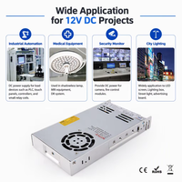 Alimentation à découpage à sortie unique LRS-350-12 12V 29A 350W, transformateur industriel AC/DC 115V 230V pour bande LED, CNC, CCTV