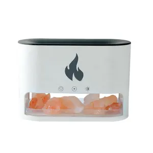 Nova tabela casa ultra-sônico aroma difusor 7 cores LED Eletrônico Fragrância Essencial Óleo Mar Sal Lareira Flam Umidificador