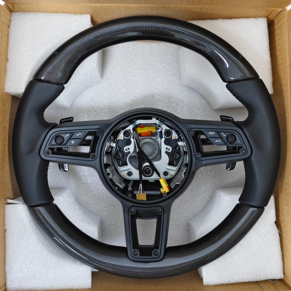 Carbon Fiber Steering Wheel With Rivets (Porsche Fitment), photo 3