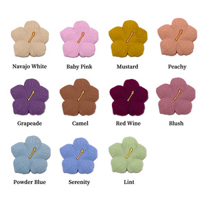 Perles en silicone de qualité alimentaire en forme de fleur d'hibiscus pour la <span class=keywords><strong>dentition</strong></span> des bébés, perles à mâcher DIY, breloques et perles focales pour la fabrication de stylos et de bijoux, vente en gros - Product Image 6