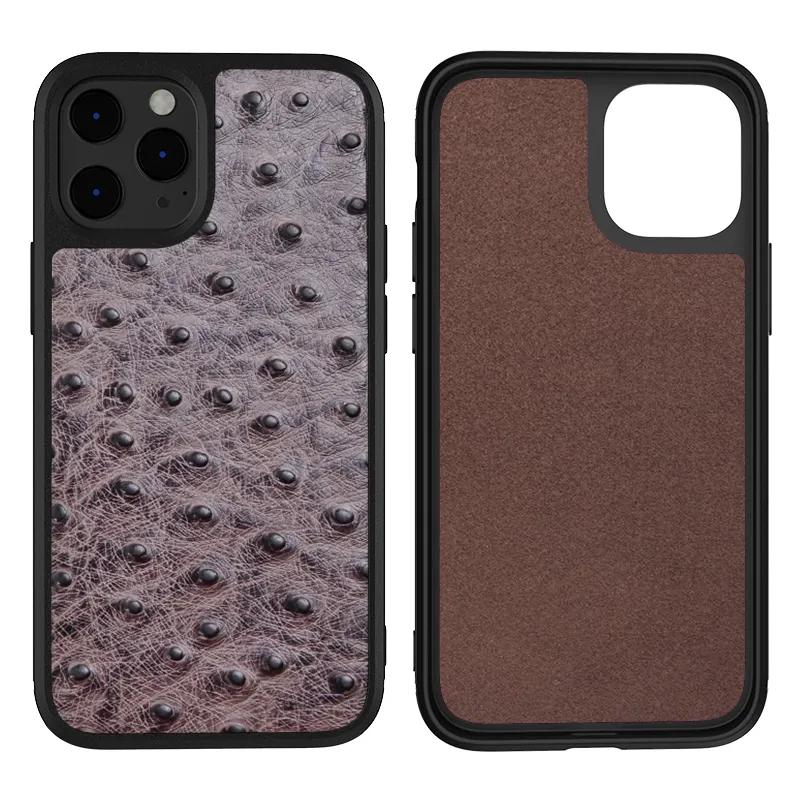 New design super protection double groove blank case for iPhone 12 Pro max inlay Custom luxury leather case for Apple iphone12
