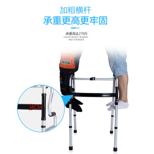 Aluminum Alloy <b>Walker</b> With Wheels Anti Slip Foldable Height Adjustable For <b>Elderly</b> And Disabled - Product Image 5