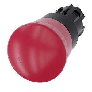 Entrega Rápida, Disponible en Stock, Botón Pulsador PLC Tipo Hongo, Redondo de 22 mm, Plástico, 3SU1000-1HB10-0AA0 - Product Image 3