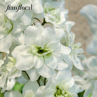 Fleurs artificielles Delphinium à toucher réel faites à la main, 109 cm, longues tiges en soie, pour décoration de maison, mariage, fête, grand vase
