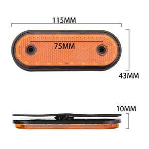 Offre Spéciale : Lot <span class=keywords><strong>de</strong></span> 10 <span class=keywords><strong>Feux</strong></span> <span class=keywords><strong>de</strong></span> Position Latéraux Ambrés à 20 LED 12V/24V pour Camions, Remorques, Véhicules <span class=keywords><strong>de</strong></span> Loisirs et Véhicules Lourds – Lampe LED Étanche - Product Image 1