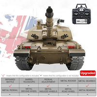 1/16 2,4G Heng Long RC Tank Toy 3908-1 British Challenger 2 Infrared IR Battle BB Airsoft Smoke Lights Sound Steel Metal Crawler